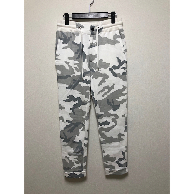 新品AKM22SS定価6万円からみジャージー裏毛イージートラウザーズM白camo