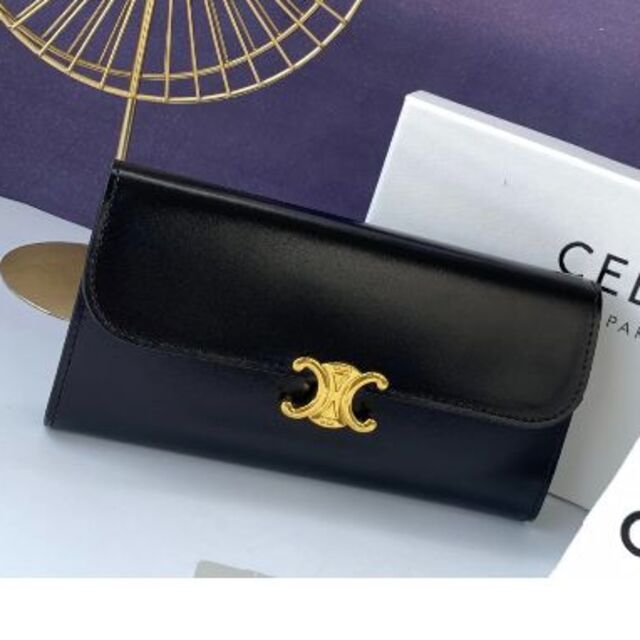 美品 CELINE 長財布 トリオンフ 新しく着き 18720円 セリーヌ 長財布