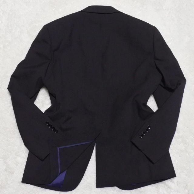 【美品】スーツセレクト セットアップ ブラック チェック Mサイズ ツーパンツ メンズのスーツ(セットアップ)の商品写真