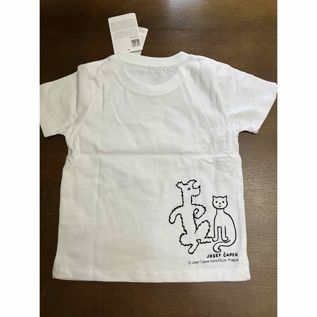 Design Tshirts Store graniph(グラニフ)の最終値下げ！グラニフ カレルチャペック 半袖Tシャツ ホワイト 100センチ キッズ/ベビー/マタニティのキッズ服男の子用(90cm~)(Tシャツ/カットソー)の商品写真