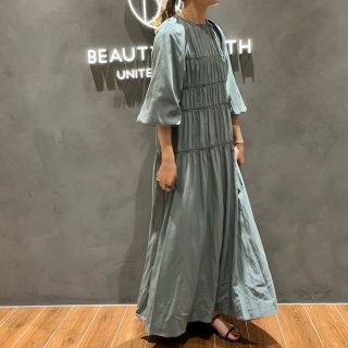 ビューティアンドユースユナイテッドアローズ(BEAUTY&YOUTH UNITED ARROWS)の【あ様専用】【新品】BEAUTY&YOUTHマキシワンピース（アンダードレス付）(ロングワンピース/マキシワンピース)