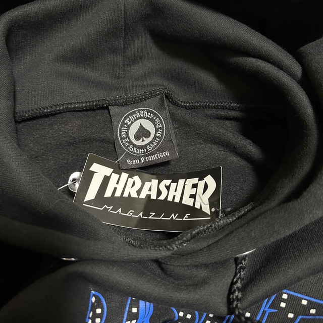 新品未使用】THRASHER スラッシャー パーカーブラック サンフランシスコ