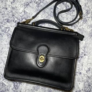 極美品 COACH オールドコーチ 黒 レザー ブラック 2way ウィリス