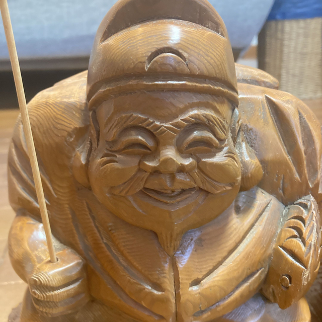 ☆タイムセール☆ 大黒様 恵比寿様 セット 木製 置物 インテリア ☆タイムセール☆ 大黒様 恵比寿様 セット 木製 置物 インテリア