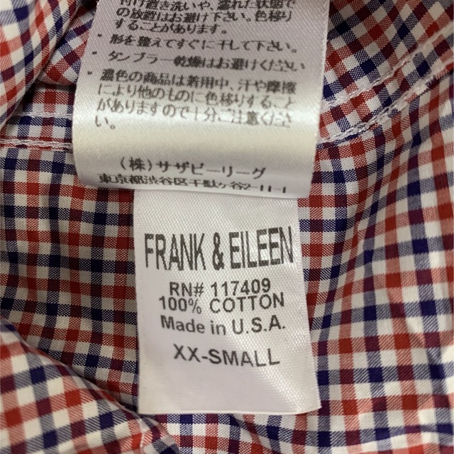 Frank&Eileen(フランクアンドアイリーン)の【美品】Frank&Eileen フランク&アイリーン BARRYチェックシャツ レディースのトップス(シャツ/ブラウス(長袖/七分))の商品写真