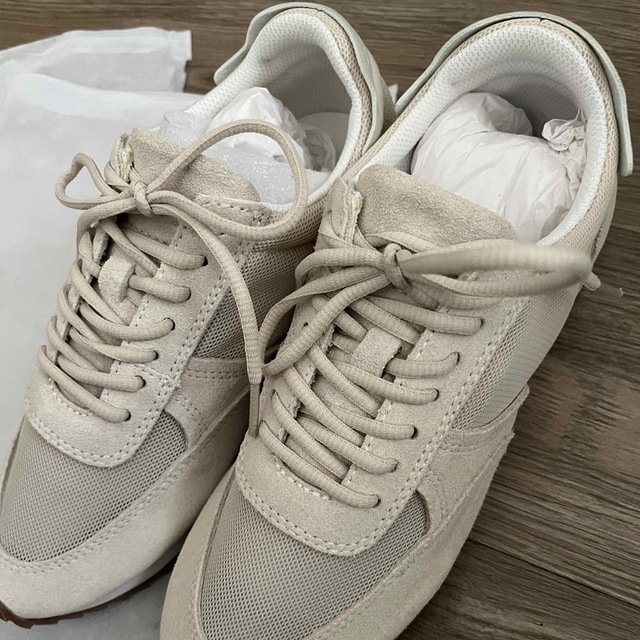 新品　Leather x Mesh Sneakers