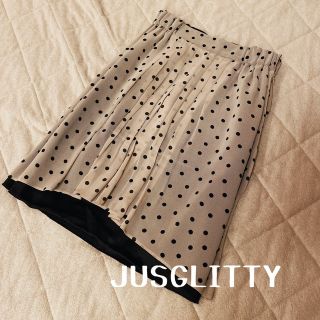 ジャスグリッティー(JUSGLITTY)のJUSGLITTY リバーシブル ドット スカート(ひざ丈スカート)