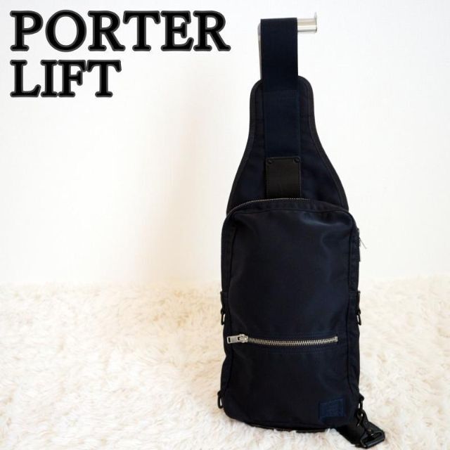 PORTER LIFT SLING SHOULDER BAG ネイビー 【名入れ無料】 stockshoes.co