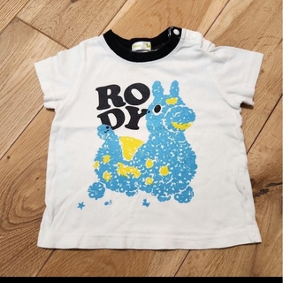 ロディ(Rody)のRody ロディ半袖 Tシャツ 90サイズ 白 ブルー(Tシャツ/カットソー)