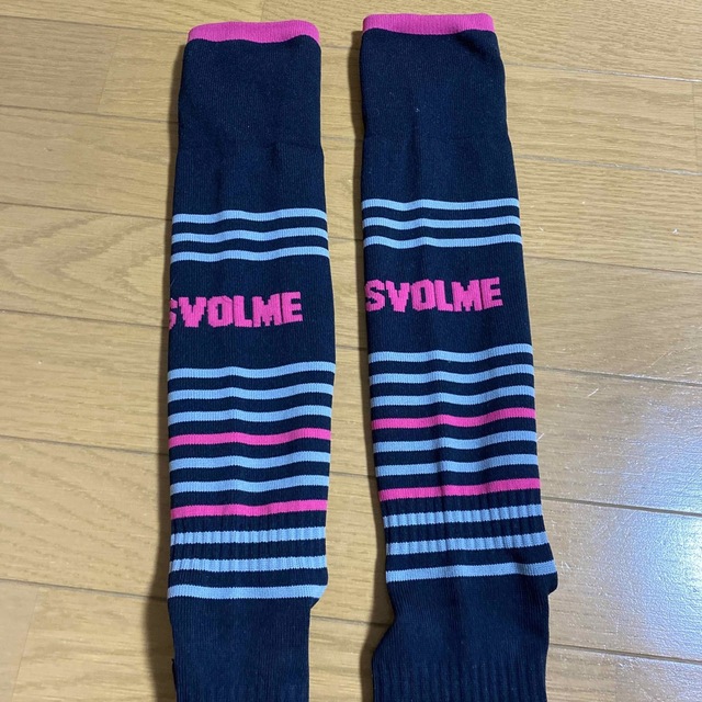 Svolme スボルメ ボーダー ソックス ブラック×グレー×ピンク 22-24cmの通販 by rumi スボルメ SVOLME フットサルシューズ ピンク 24cm