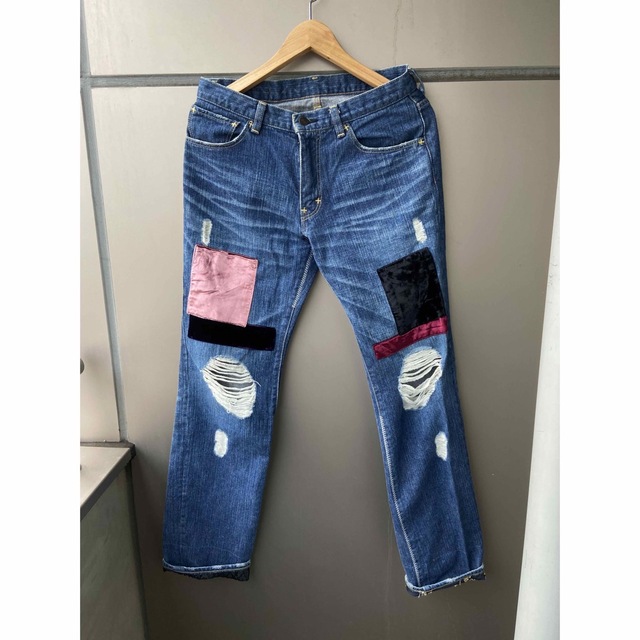 ナンバーナイン 03AW カート期 パッチワークデニム ダメージ size2