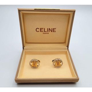 セリーヌ(celine)のしょう様専用【美品】ケース付 CELINE カフス マカダム ゴールド シルバー(カフリンクス)