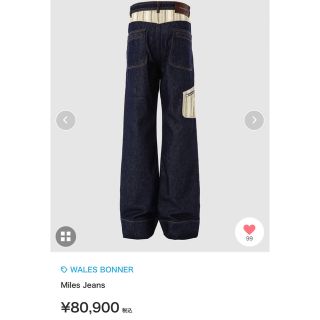 WALES BONNER Miles Jeans W32 新作デニムadidas | www.jarussi.com.br