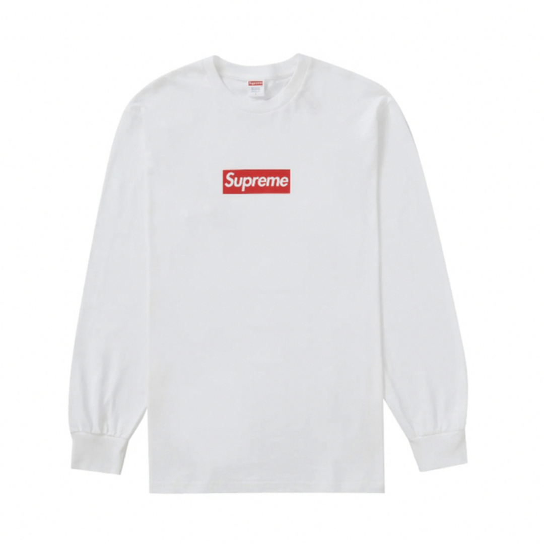 Supreme Box Logo L/S Tee 白L - Tシャツ/カットソー(七分/長袖)