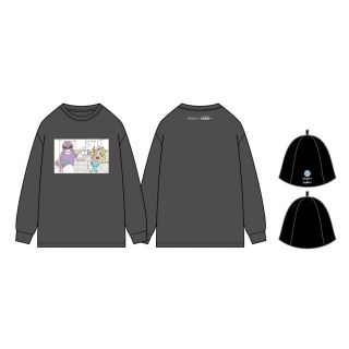 シマムラ(しまむら)の【新品】ぼのぼの ウェルビー サウナ Tシャツ トレーナー ハット ブラック(キャラクターグッズ)