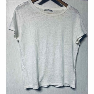 アクネストゥディオズ(Acne Studios)のAcne Studios トップス　ホワイト(Tシャツ(半袖/袖なし))