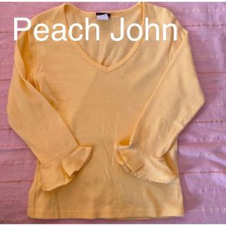 ピーチジョン(PEACH JOHN)の☆ピーチジョン　PJ  カットソー　イエロー　Sサイズ(Tシャツ(長袖/七分))