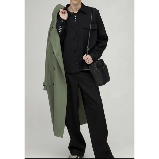 未使用 21AW JILSANDER ウールシャツジャケット 38 ブラック 卸売