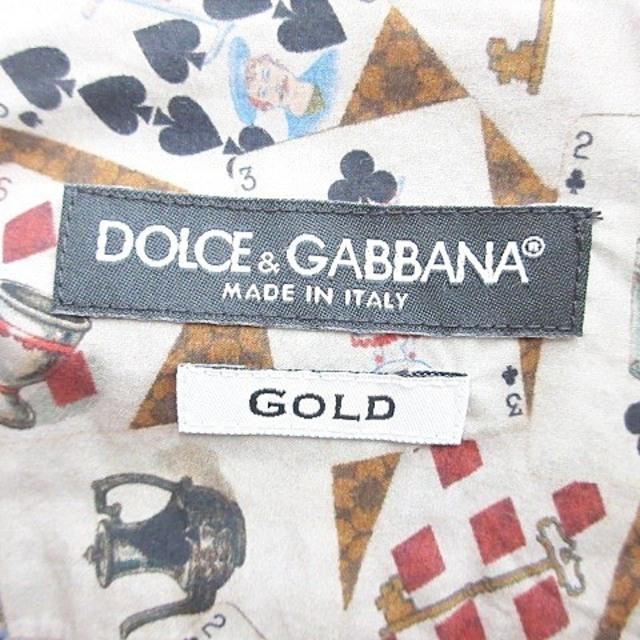 DOLCE&GABBANA(ドルチェアンドガッバーナ)のドルチェ&ガッバーナ ドルガバ GOLD シャツ 長袖 茶 グレー 15/38 メンズのトップス(シャツ)の商品写真