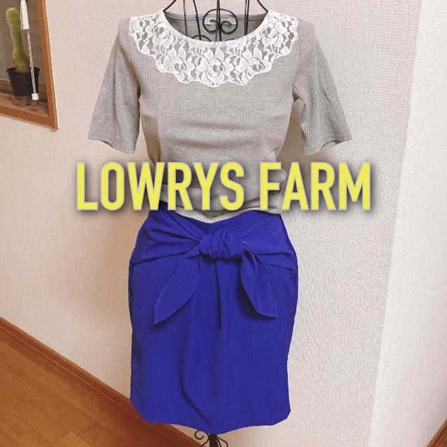 LOWRYS FARM(ローリーズファーム)の美品 ☆ ローリーズファーム　LOWRYS FARM　ブルー ミニスカート レディースのスカート(ミニスカート)の商品写真