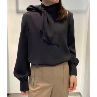 美品✨Theory ウォッシャブル　ボウタイ　CS TIE NK TOP