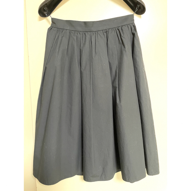 Bon mercerie 膝丈スカート　ブラック　　上品　春夏スカート レディースのスカート(ひざ丈スカート)の商品写真