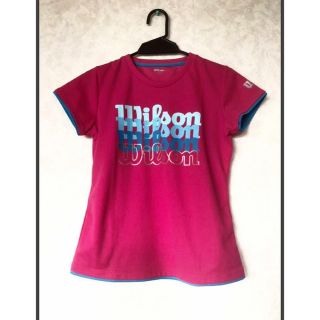 ウィルソン(wilson)のWilson レディース トップス　Ｔシャツ　Ｓ　 半袖　テニスウェア　ピンク(ウェア)