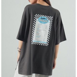 アナップ(ANAP)のアナップ　Tシャツ　dinerプリント　オーバーサイズ　新品未使用　タグ付(Tシャツ(半袖/袖なし))