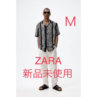 ザラ(ZARA)のZARAザラ　ジオメトリック　プリントシャツ4715/178 Ｍサイズ(シャツ)