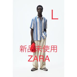 ザラ(ZARA)のZARAザラ　ストライプシャツ4515/085 Ｌサイズ(シャツ)