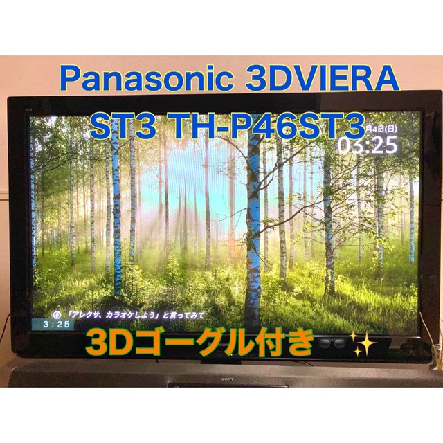 Panasonic 3DVIERA ST3 TH-P46ST3&3Dゴーグル付き