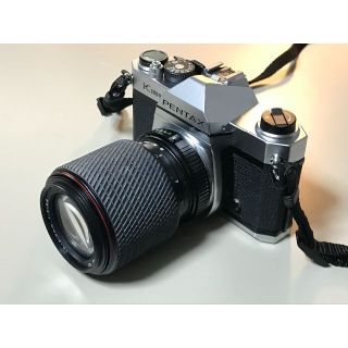 ペンタックス(PENTAX)のフィルムカメラ「PENTAX K-1000」レンズ、バッグ 、説明書（英文）(フィルムカメラ)