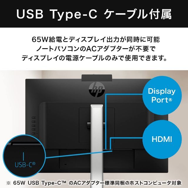 HP モニター 23.8インチ Webcam&スピーカー内蔵 ディスプレイ フル