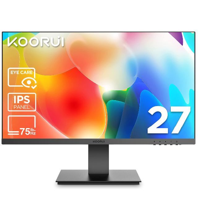 KOORUI モニター 27インチ、ディスプレイ フルHD IPS 非光沢 デスのサムネイル