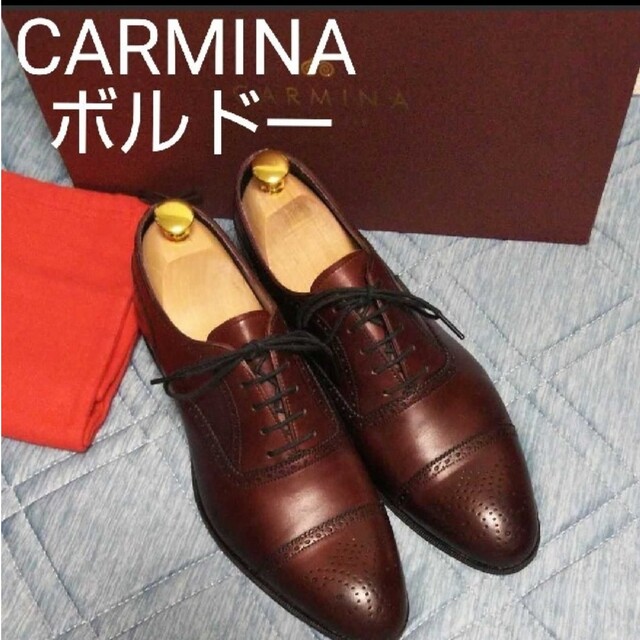 美品スペイン最高級☆CARMINAカルミセミブローグ、希少ボルドーカーフ
