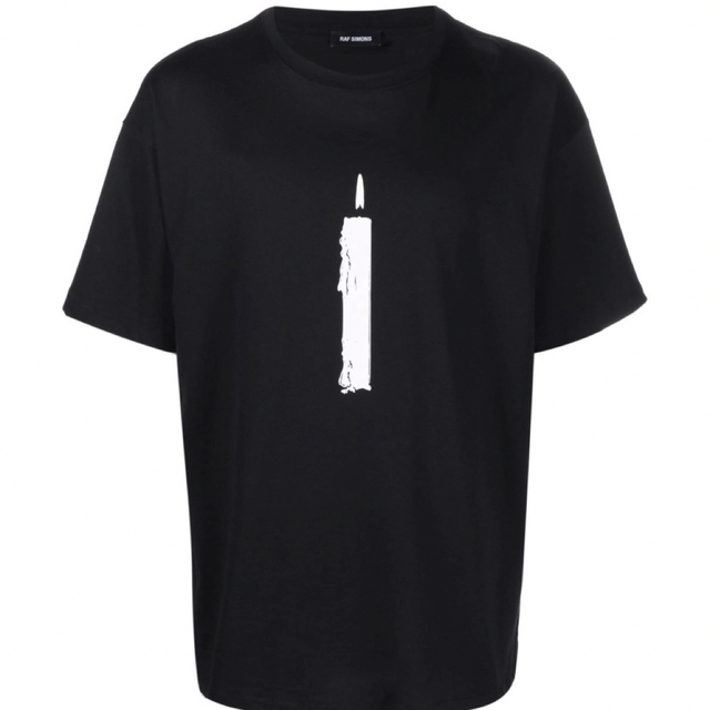 ラフシモンズ raf simonsキャンドルTシャツ ブラック 2021 A/W 最安値