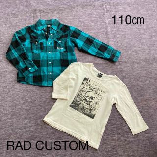 ラッドカスタム(RAD CUSTOM)のラッドカスタム ネルシャツ＆七分袖Tシャツ 110(Tシャツ/カットソー)