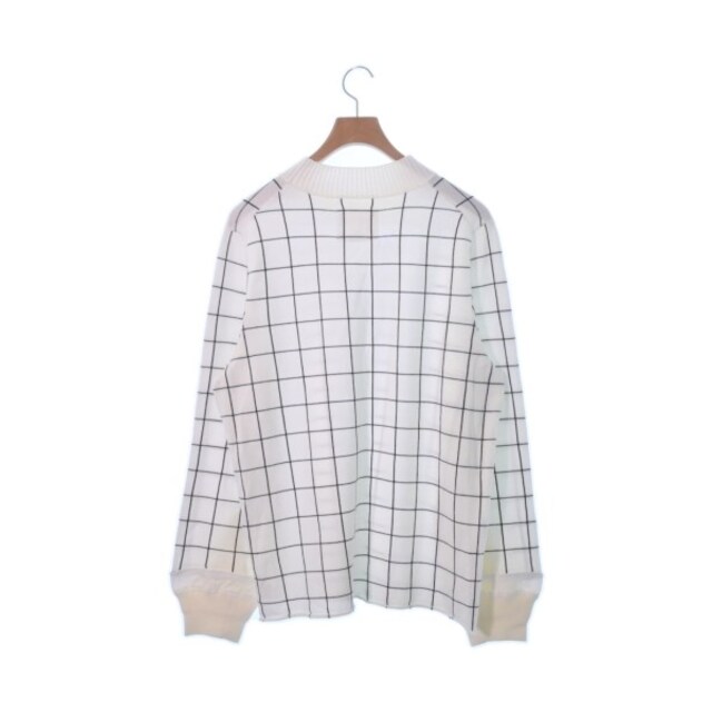 sacai(サカイ)のsacai サカイ ニット・セーター 3(L位) 白x黒(チェック) 【古着】【中古】 メンズのトップス(ニット/セーター)の商品写真