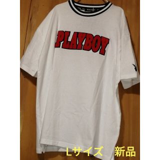 プレイボーイ(PLAYBOY)の新品　PLAYBOY　Lサイズ　ビックシルエットワッペンロゴTシャツ(Tシャツ(半袖/袖なし))