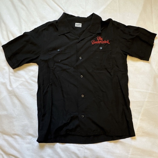 テンダーロイン レーヨン ボーリング シャツ 半袖 黒 S ワークシャツ
