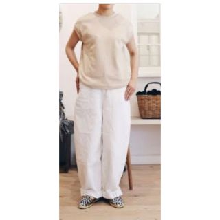 国内正規品】 36 mina mina perhonen「sää」テーパードパンツwhite 36
