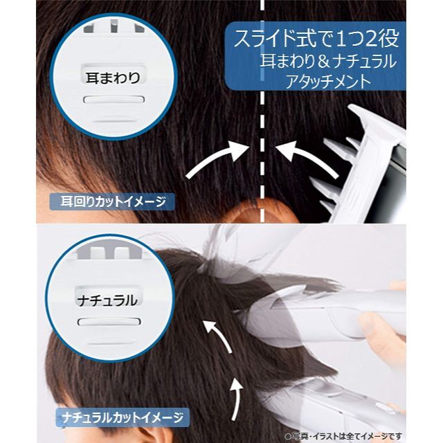 パナソニック バリカン ヘアーカッター 充電 交流式 シルバー調 ER-GF81 3