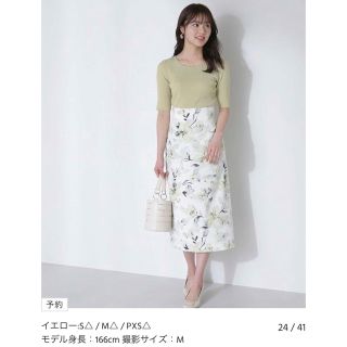 プロポーションボディドレッシング(PROPORTION BODY DRESSING)のなつなつ様専用水彩花柄スカート(ひざ丈スカート)