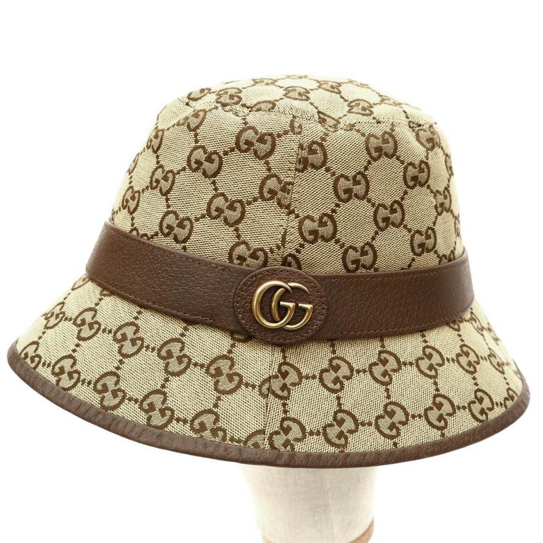 Gucci(グッチ)のグッチ GGキャンバス フェドラハット 576587 ユニセックス ブラウン GUCCI 【中古】 【アパレル・小物】 メンズの帽子(ハット)の商品写真
