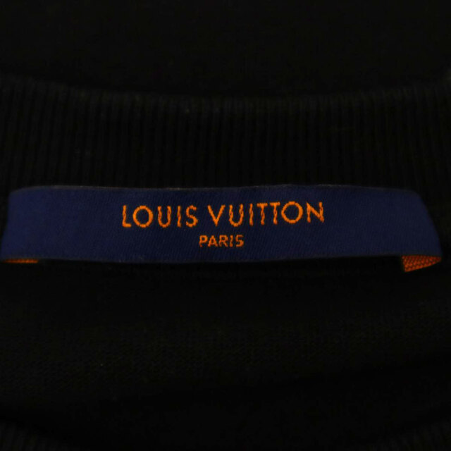 ルイヴィトン バックフラワー プリント Tシャツ メンズ ブラック LOUIS