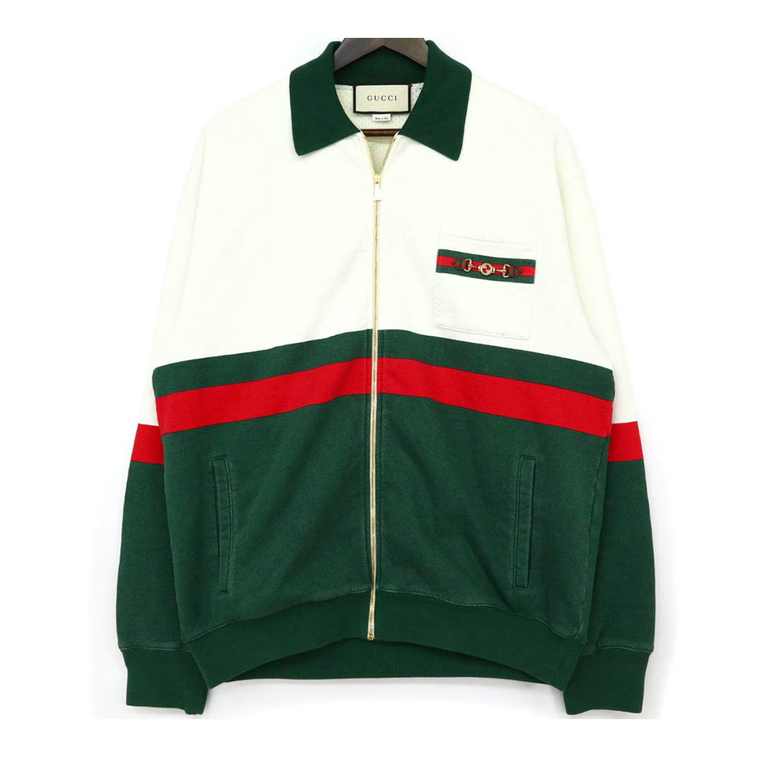 グッチ シェリーライン ホースビット スウェット ジップアップ