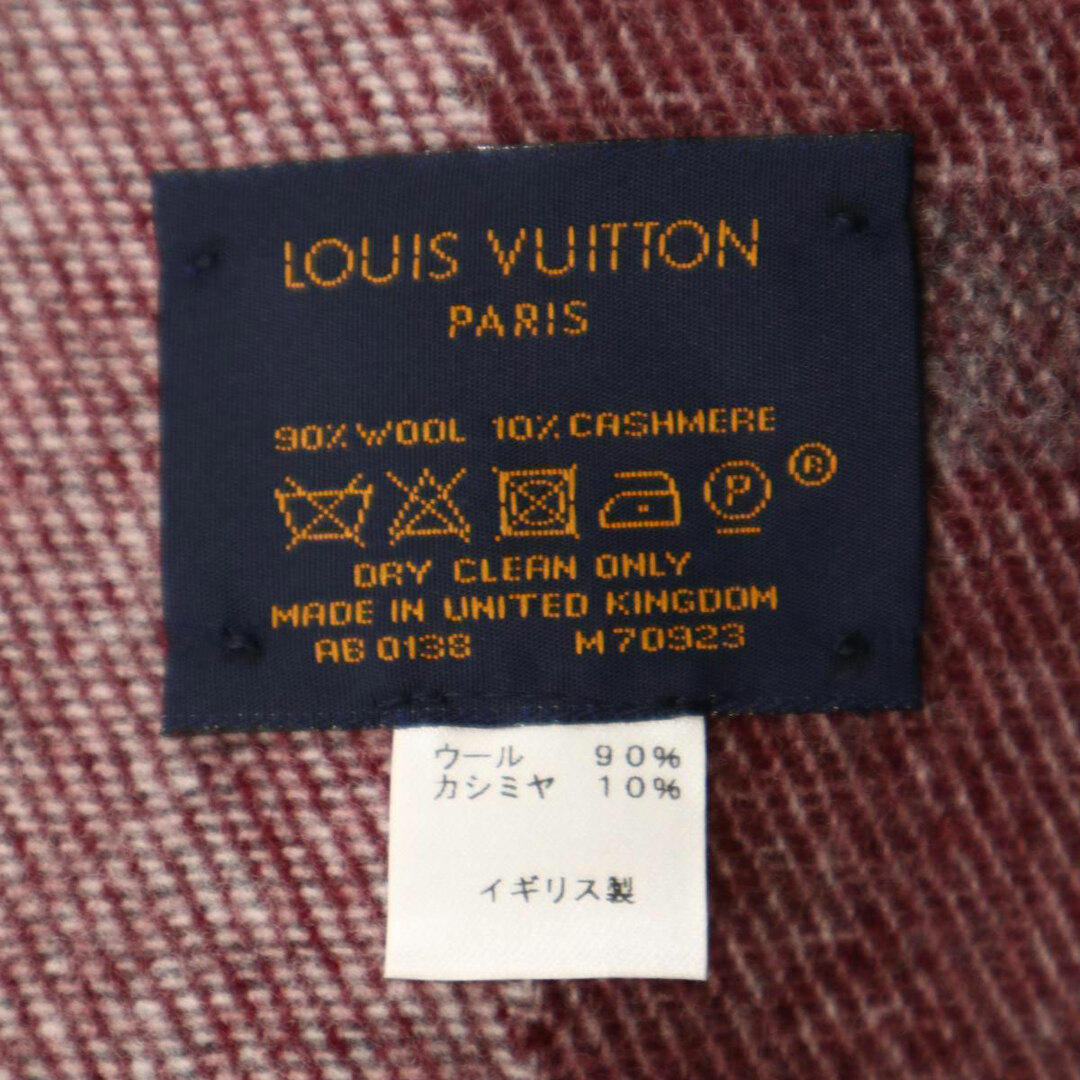 ルイヴィトン エシャルプ LV ホライゾン マフラー M70923 ユニセックス グレー レッド系 LOUIS VUITTON  【アパレル・小物】 4