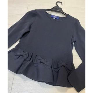 エムズグレイシー(M'S GRACY)のエムズグレイシー♡ペプラムリボンカットソー　(カットソー(長袖/七分))