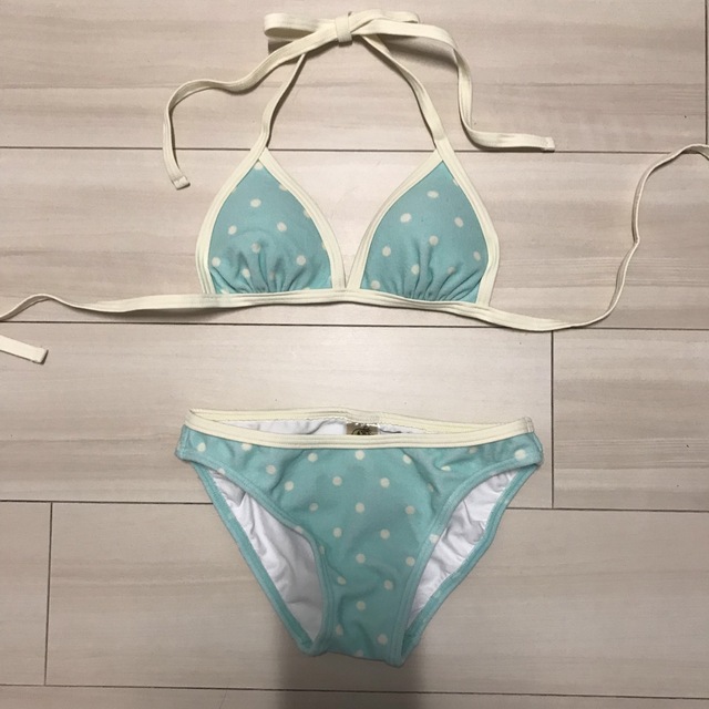 水着・ビキニ・PJ・マイハニービー・ブルー×白・ドット・S・新品・パイル・爽やか | フリマアプリ ラクマ S新品水着☆ワイヤー入ビジューバンドゥ☆