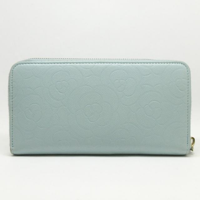 CHANEL - シャネル 長財布 カメリア ライトブルーの通販 by ブラン ...